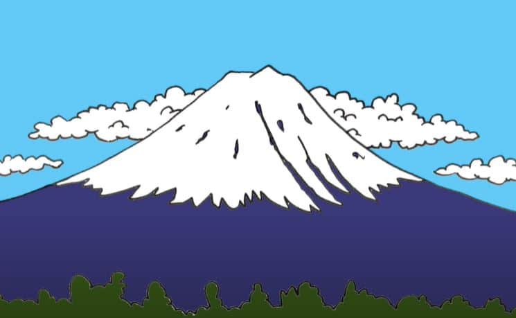 How to Draw Mount Fuji Step by Step
