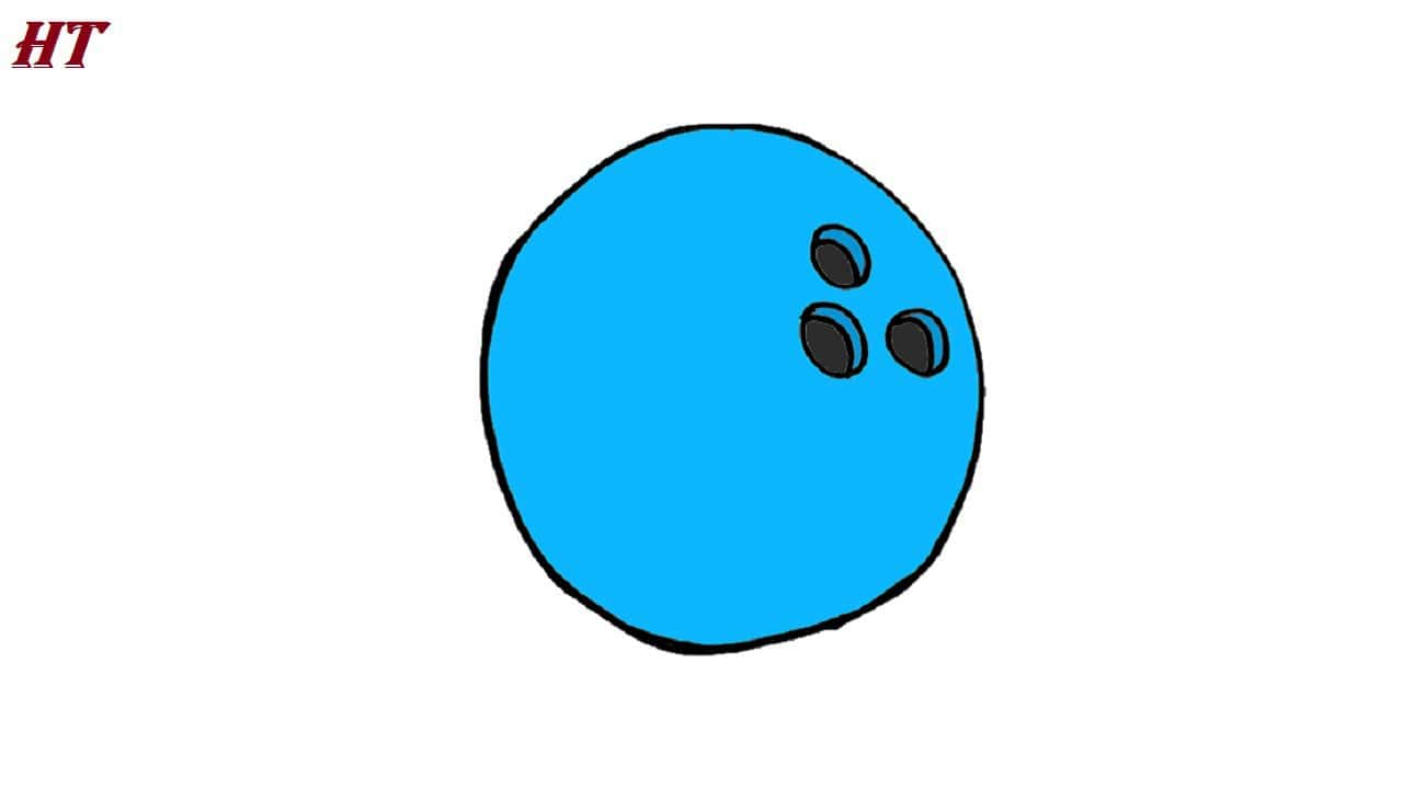 How to Draw a Bowling Ball Step by Step