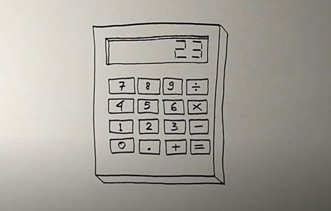 How to Draw a Calculator Step by Step