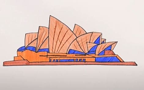 How to Draw the Sydney Opera House Step by Step