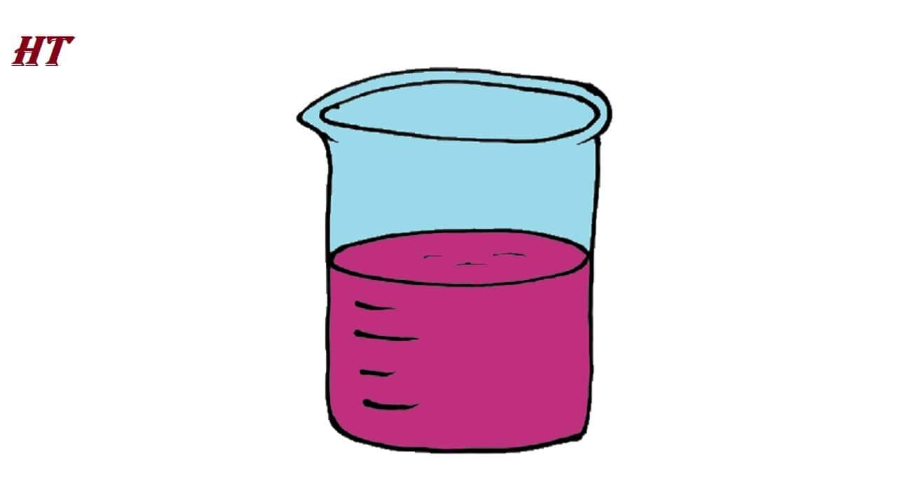 How to Draw a Beaker Step by step