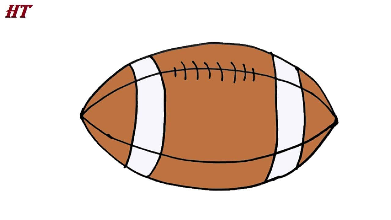 How to Draw a Rugby Ball Step by Step
