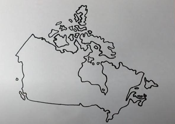 How to draw Canada (map) Step by Step