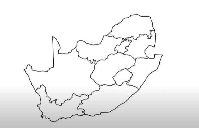 How to draw South Africa (map)