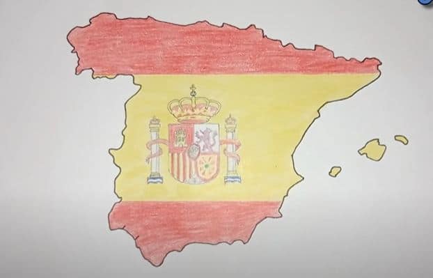 How to draw Spain (map) Step by Step