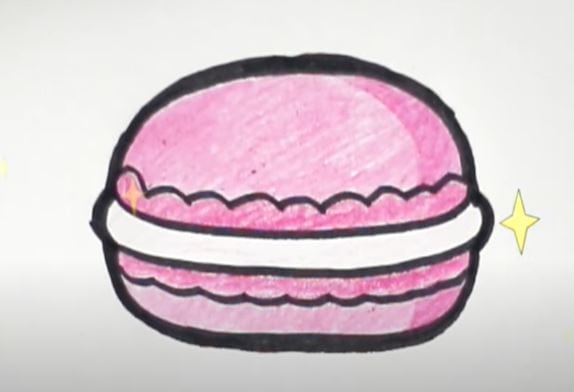 How to Draw a Macaron step by step