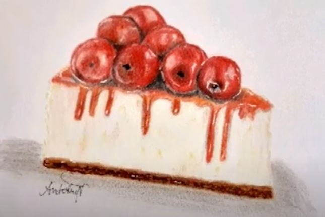 How to Draw Cheesecake step by step