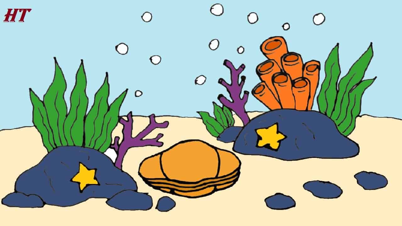 How to Draw an Underwater Scene Step by Step