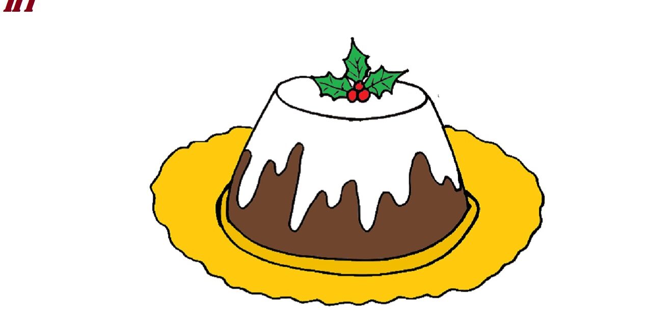 How to Draw A Christmas Pudding step by step