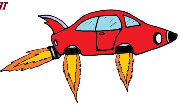 How to Draw a Flying Car step by step