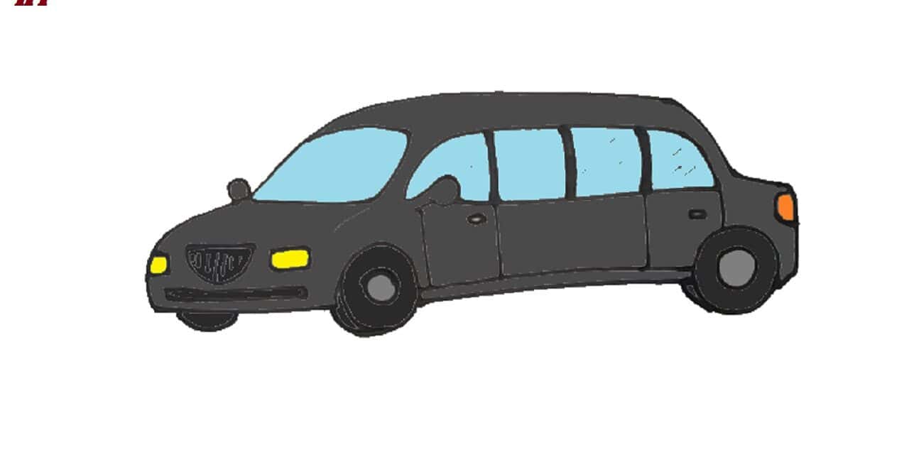 How to Draw a Limousine Car step by step