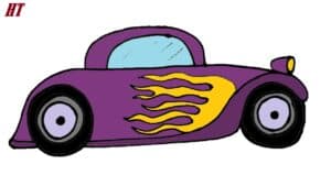 How to draw a Hot Rod