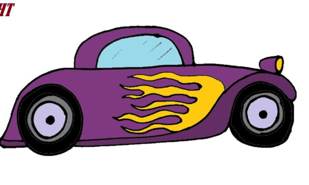 How to draw a Hot Rod Car
