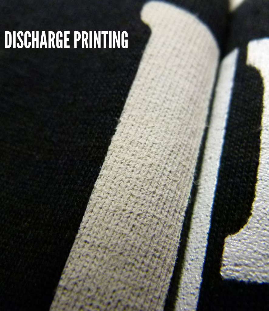 Discharge screen printing
