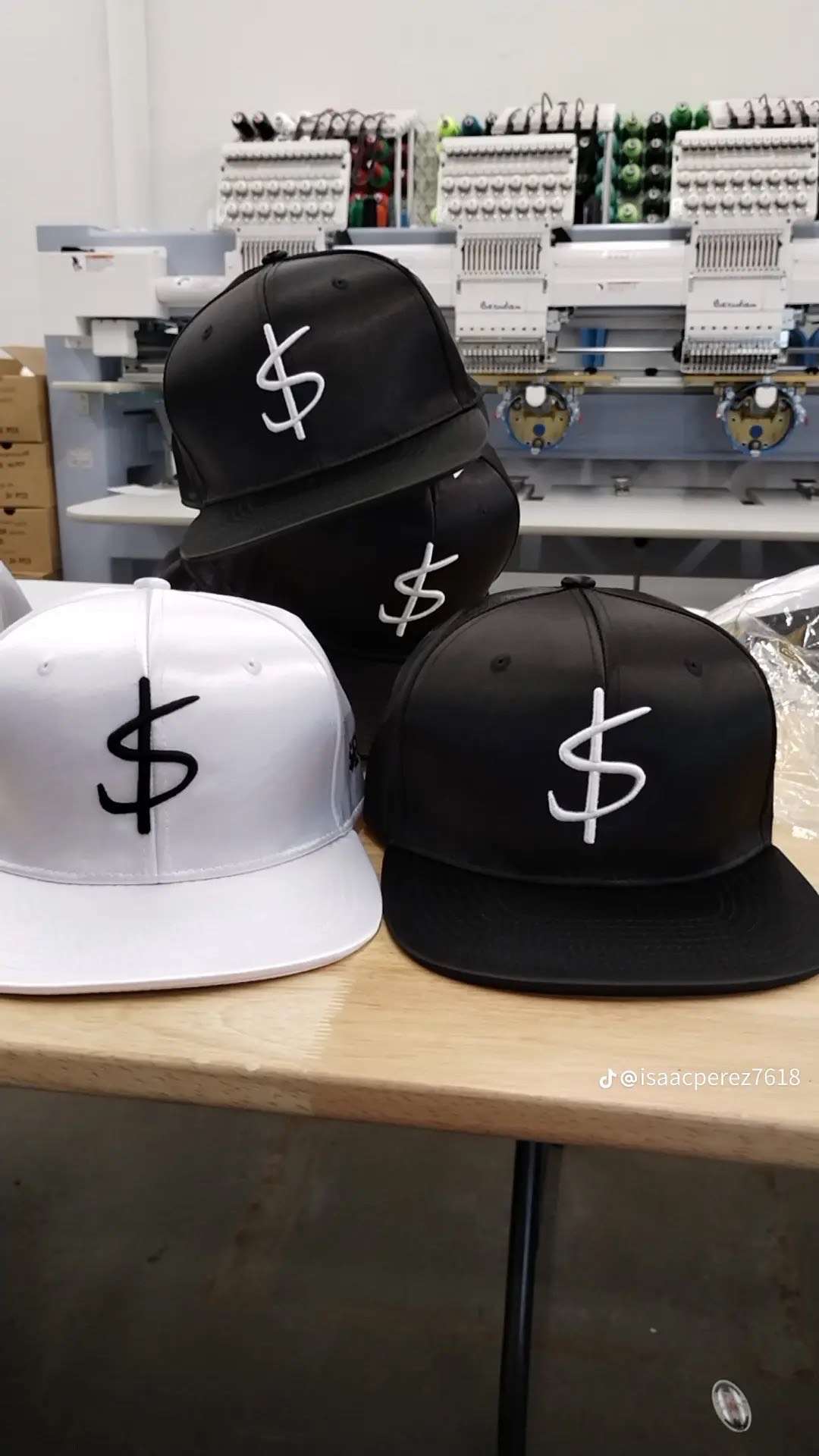 puff embroidered hats in 