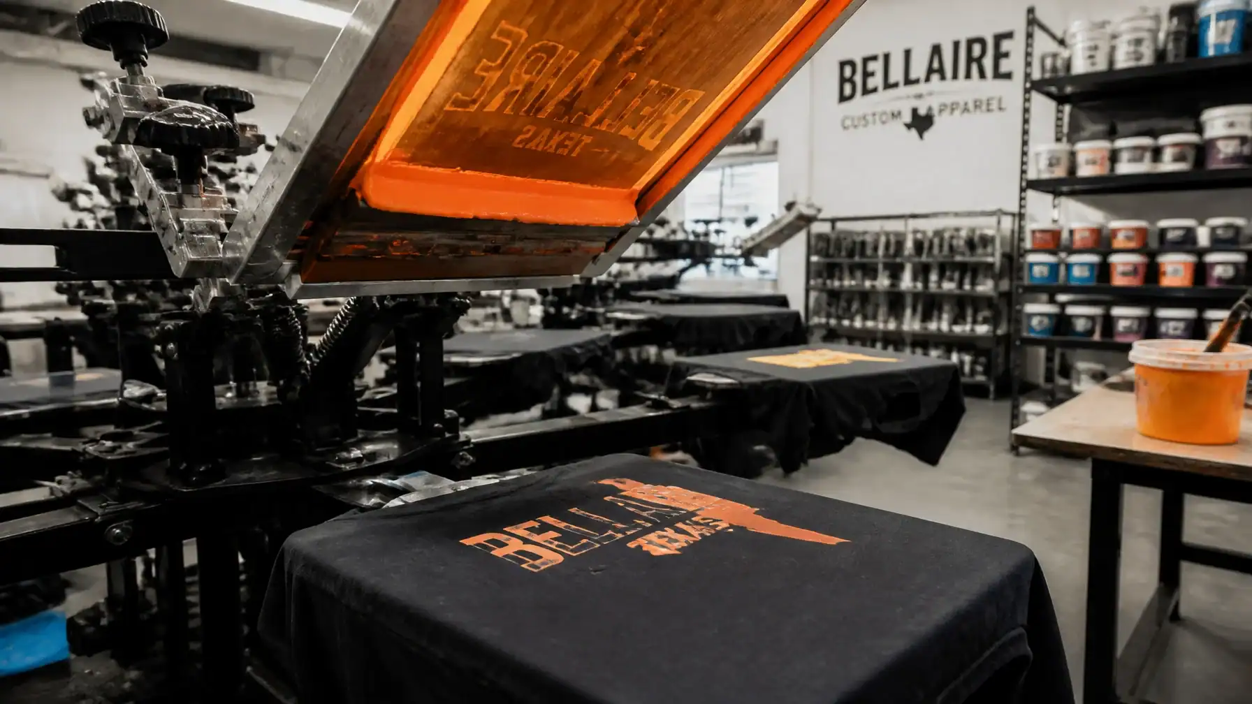 High-quality custom t-shirt printing process at HUB92PRINTS.