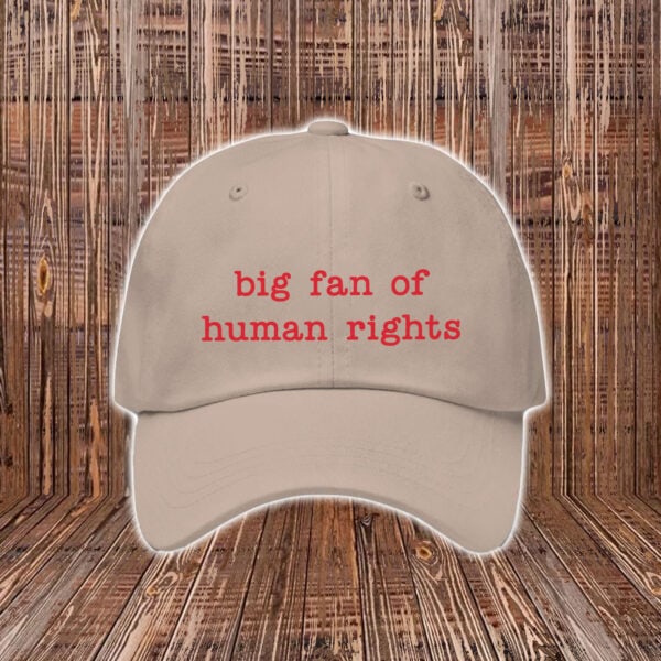 Big-Fan-of-Human-Rights-Hat-–-Red-Embroidered-Caps
