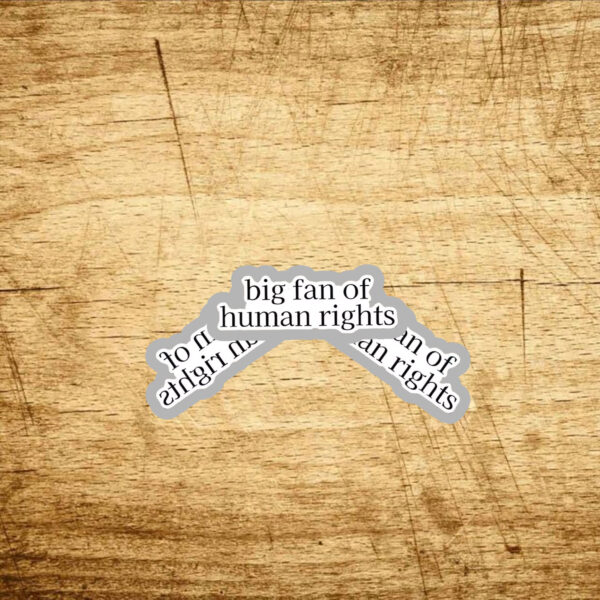 Big-Fan-of-Human-Rights-Vinyl-Sticker-–-Activist-Decal-USA