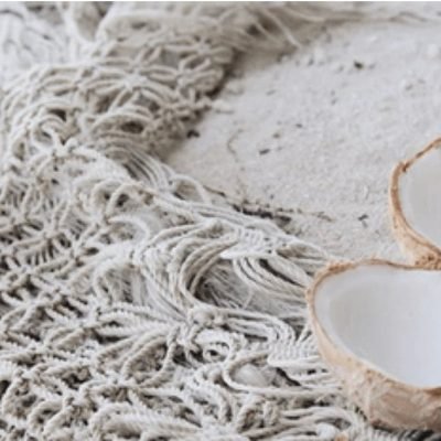 Coconuts on beach