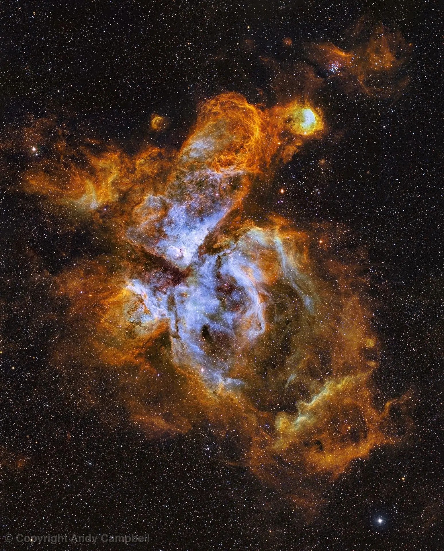 NGC 3372 Carina Nebula mosaic in Narrowband