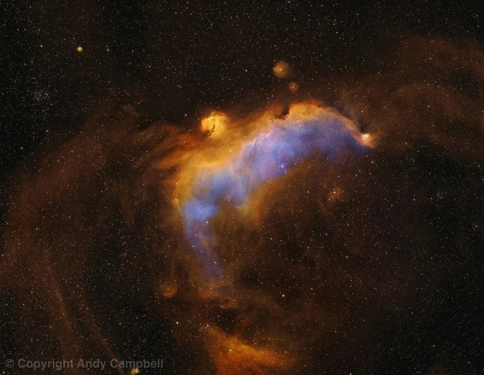 ic 2177 Nebula seagull nebula narrowband image mosaic