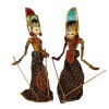 wayang golek rod puppets in brightly coloured costumes