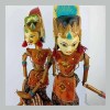 indoniesian theatre puppets bright coloured costumes