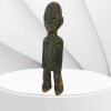 Side view of an original Lobi Bateba Phuwe fertility figure, hand-carved from dark wood, showing upright posture and pronounced facial features, approx. 26cm tall, against a plain white background.