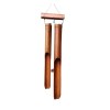 Handmade bamboo windchime with natural finish and large tubes, crafted in Indonesia with string for garden or home use.