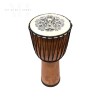 hamsa djembe drum with a wide top and patterned skin