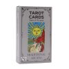 Image of Traditional Tarot Cards set including 78 illustrated tarot cards, silver-grey storage box, and companion guide book.