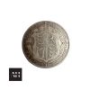 Close-up of 1915 Half Crown in good collectable grade showing George V portrait and aged silver tone
