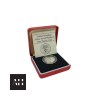 Piedfort £1 Coin, solid sterling silver proof, Royal Mint limited edition 15,000 issue, in original red presentation case with booklet.
