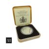 Silver Proof Crown 1980, Queen Mother 80th Birthday Royal Mint proof coin in capsule, cream leatherette case with booklet, excellent condition.