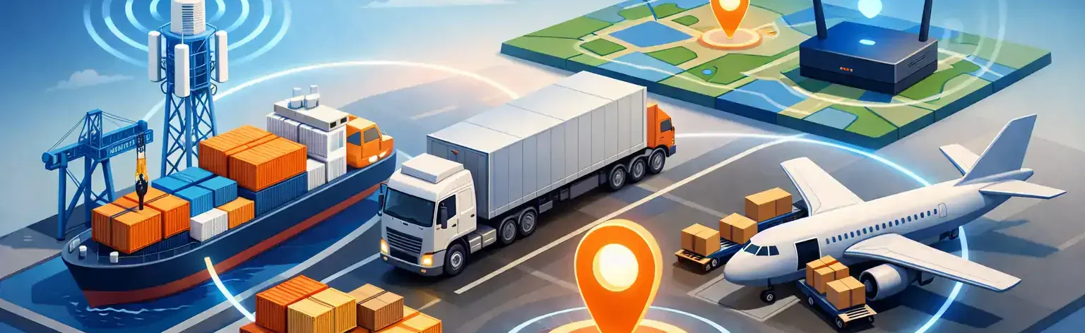 Supply chain cargo monitoring with wireless sensors and GPS tracking.