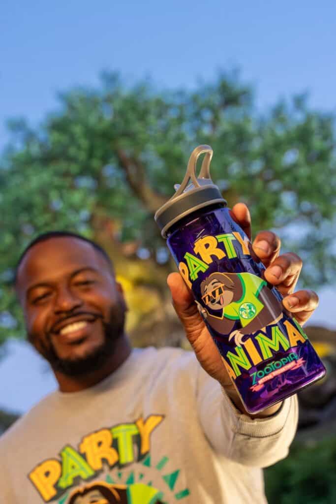 Vibrant Zooptopia-themed water bottle with a fun animal character design for Disney fans.