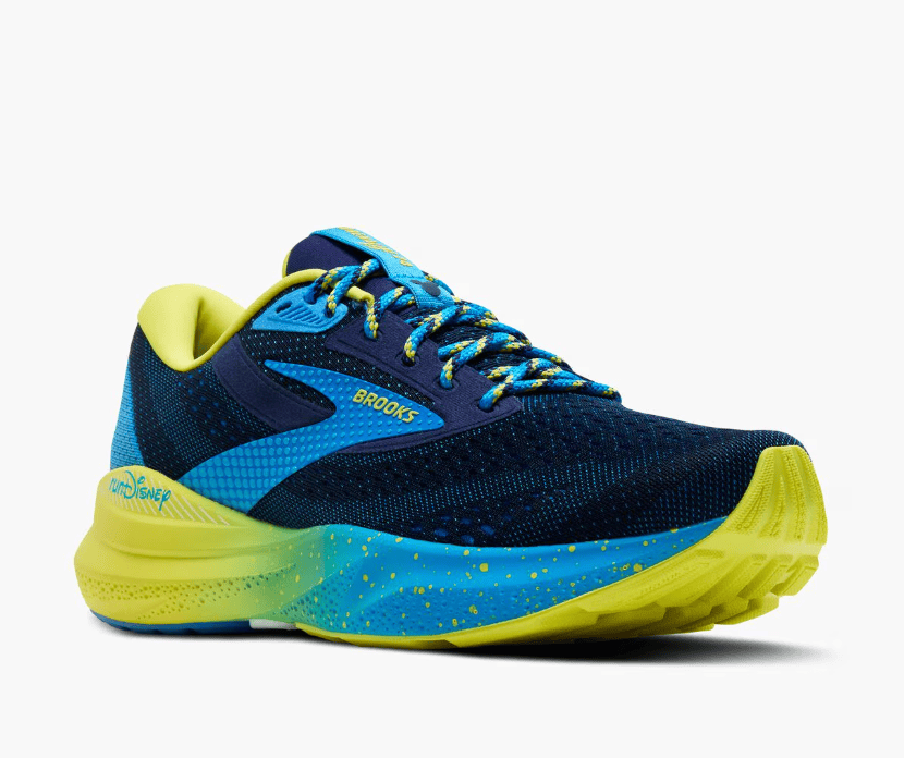 Running shoe with Disney-themed design and vibrant colors for active Disney fans.