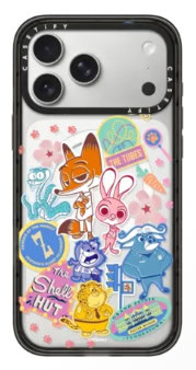 Colorful Disney-themed phone case with characters and playful design for fans of Disney fashion.