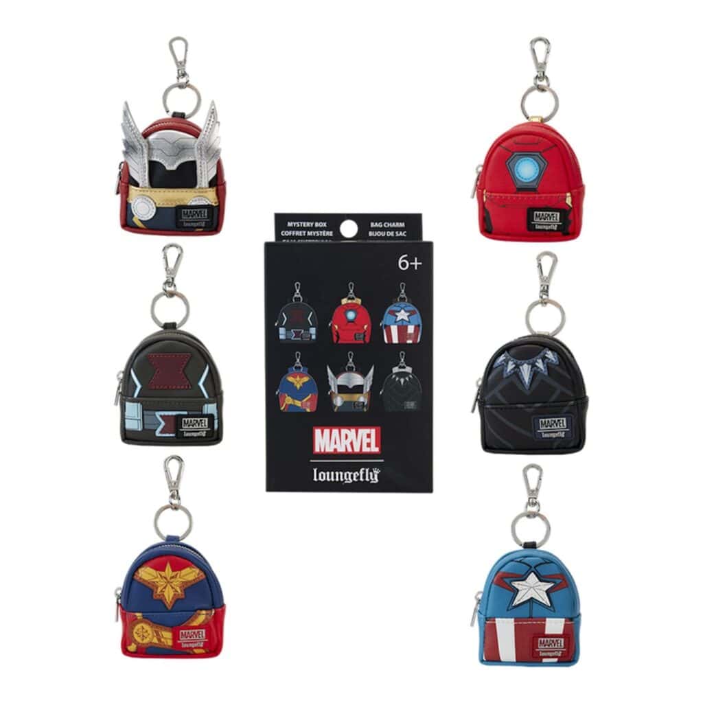 Mini Marvel character coin purses set with superhero designs, perfect for kids and collectors.