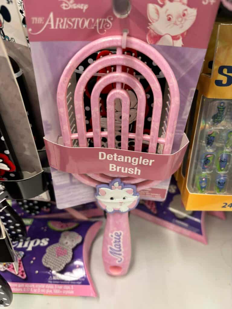Disney Aristocats Marie themed pink detangler brush for children.