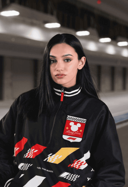 F6f8b4a/:black-and-white-zip-up-jacket-with-mickey-mouse-patch-and-racing-stripe-details,.