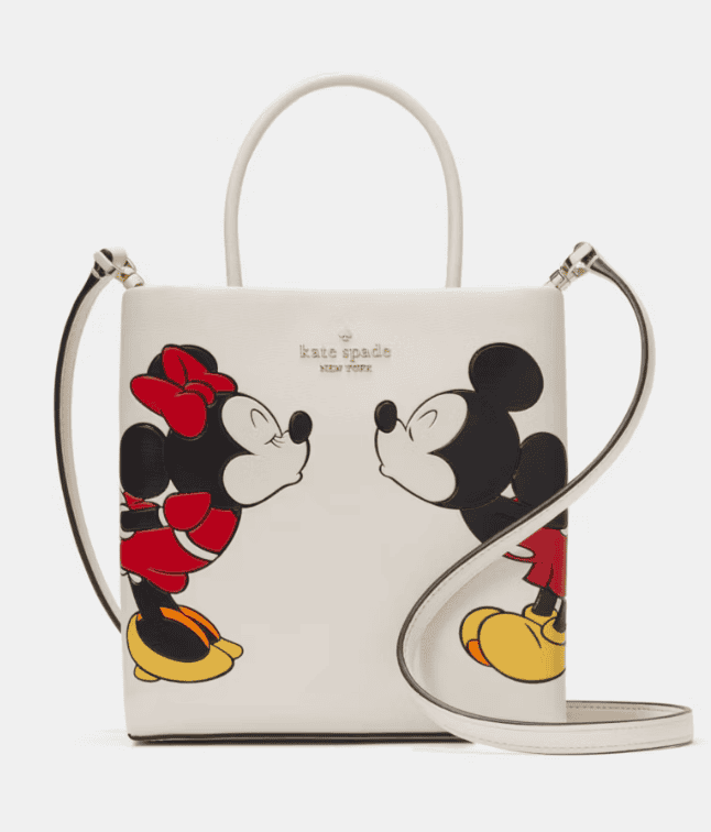 Exclusive Disney Minnie and Mickey Mouse handbag with vibrant character design.