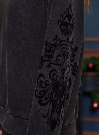 Black hoodie with bold Disney villain graphic design, perfect for Disney fashion fans and cosplay enthusiasts.