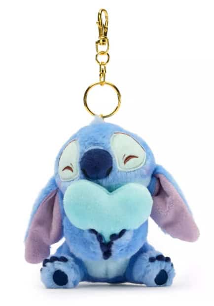 Blue stitch plush keychain, Disney Stitch character plush toy, adorable Stitch bag accessory for Disney fans.