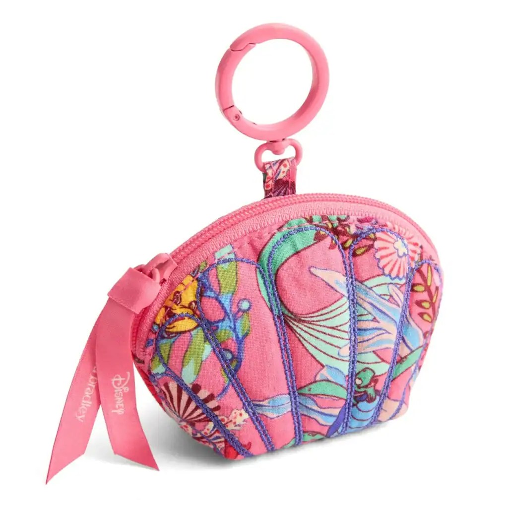 Pink Disney princess embroidered pouch with ring.