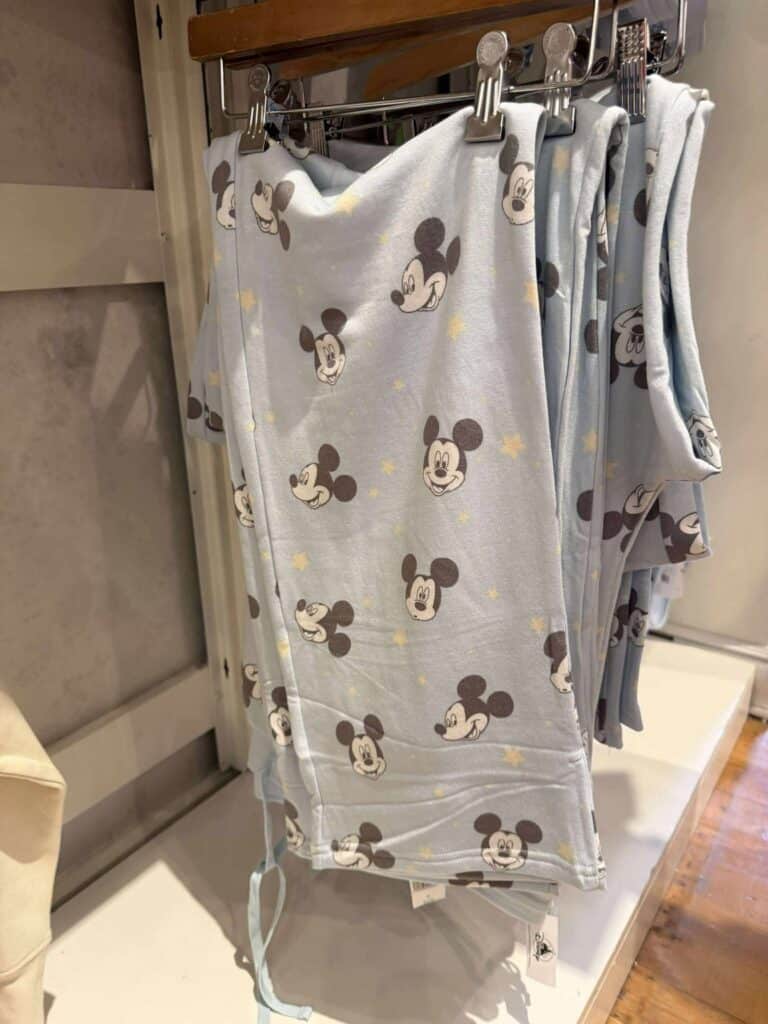 Soft Mickey Mouse printed sleepwear in light blue, perfect for Disney fans.