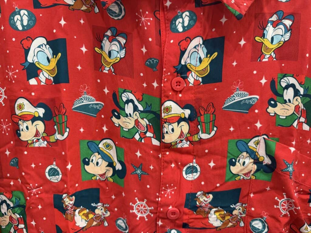 Colorful Disney characters festive holiday sleepwear classic pajamas.