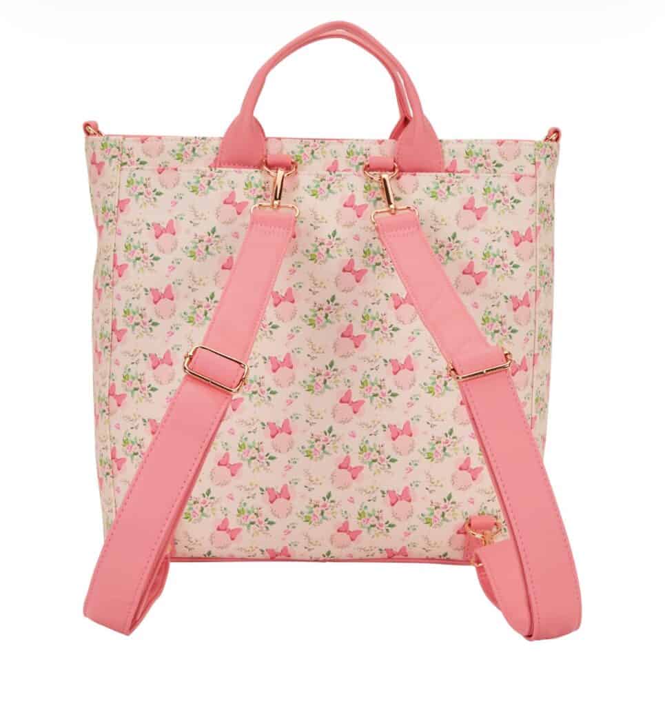Cute Disney-themed pink butterfly printed backpack with adjustable straps. Perfect for stylish Disney fans.