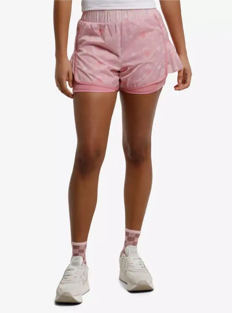 Comfortable pink shorts with Disney character print, perfect for casual wear or active outings.