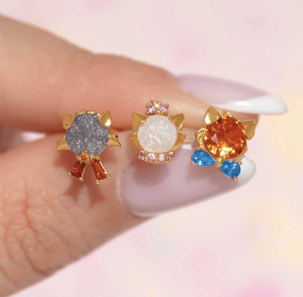 Colorful Disney animal rings with sparkly gemstones for kids and teens.